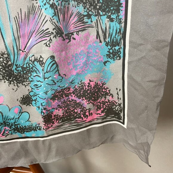 Shipwreck Scarf Lightweight Sea Ocean Underwater Scene Fish Gray‎ Pink Large - Picture 4 of 12